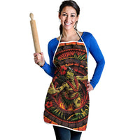 3D Illusion Hula Zombie Halloween Apron Hawaiian Undead Dancer Volcano Stone Well DT05 - Polynesian Pride