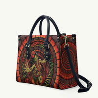 3D Illusion Hula Zombie Halloween Leather Bag Hawaiian Undead Dancer Volcano Stone Well DT05 Red - Polynesian Pride