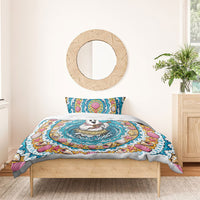 3D Illusion Hula Ghost Halloween Bedding Set Hawaiian Ukulele Spirit Ocean Vortex DT05 - Polynesian Pride
