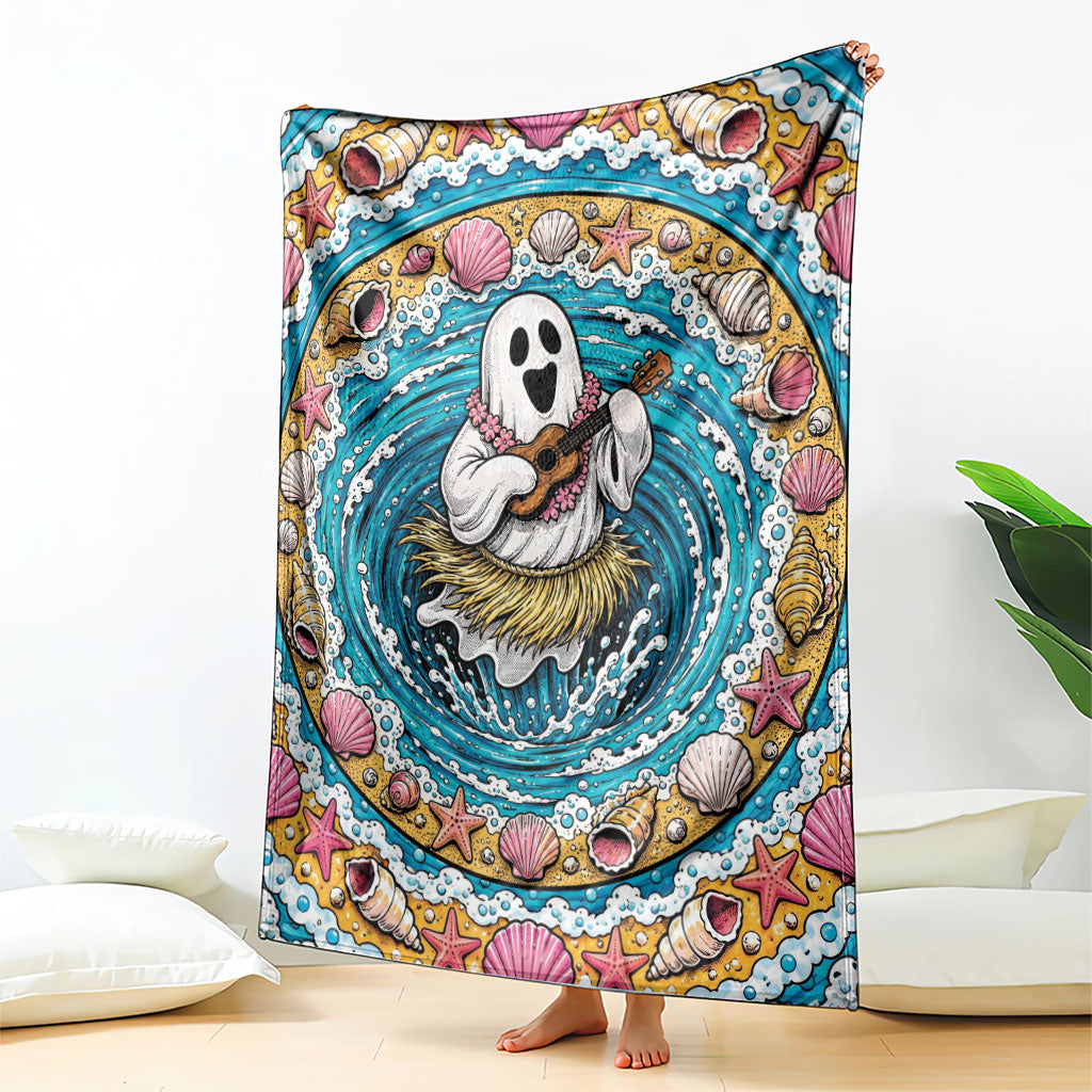 3D Illusion Hula Ghost Halloween Blanket Hawaiian Ukulele Spirit Ocean Vortex DT05 - Polynesian Pride