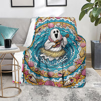 3D Illusion Hula Ghost Halloween Blanket Hawaiian Ukulele Spirit Ocean Vortex DT05 - Polynesian Pride