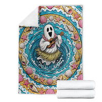 3D Illusion Hula Ghost Halloween Blanket Hawaiian Ukulele Spirit Ocean Vortex DT05 - Polynesian Pride
