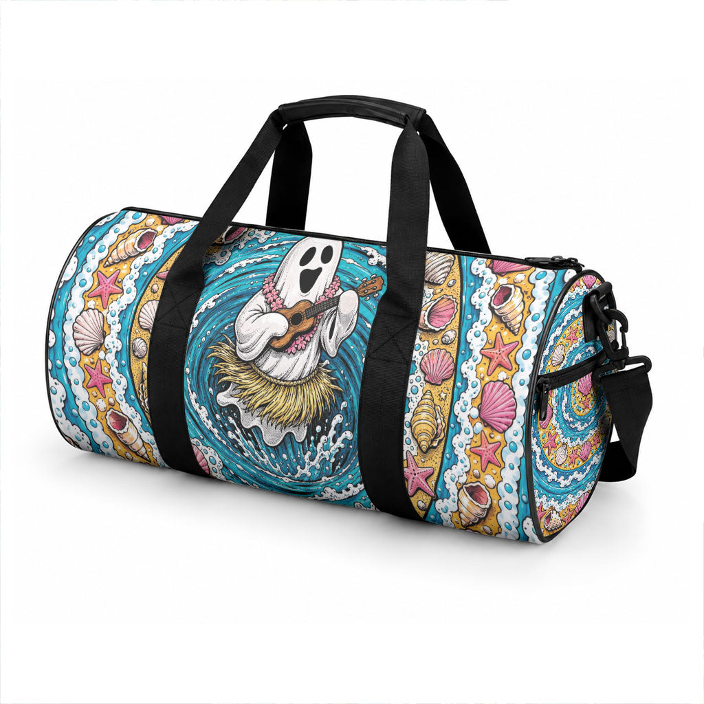 3D Illusion Hula Ghost Halloween Duffle Bag Hawaiian Ukulele Spirit Ocean Vortex DT05 - Polynesian Pride