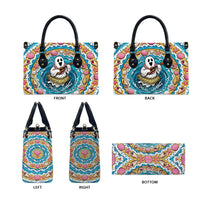 3D Illusion Hula Ghost Halloween Leather Bag Hawaiian Ukulele Spirit Ocean Vortex DT05 - Polynesian Pride