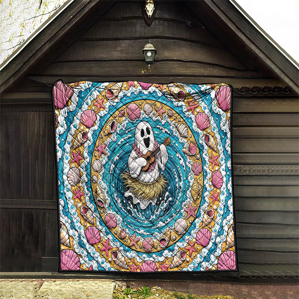 3D Illusion Hula Ghost Halloween Quilt Hawaiian Ukulele Spirit Ocean Vortex DT05 - Polynesian Pride