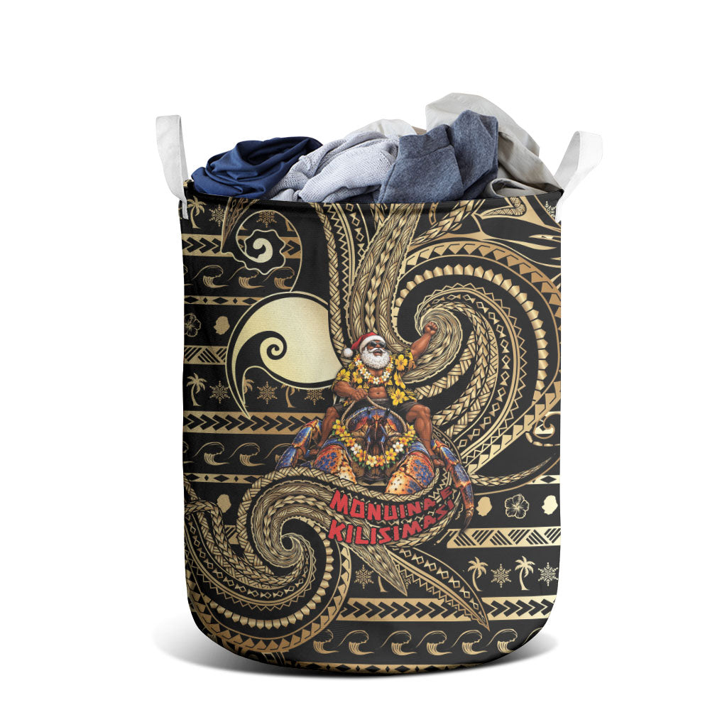 Niue Christmas Laundry Basket Santa Riding Coconut Crab DT05 - Polynesian Pride