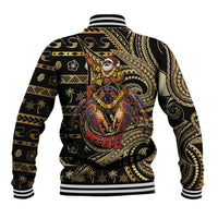 Niue Christmas Baseball Jacket Santa Riding Coconut Crab DT05 - Polynesian Pride