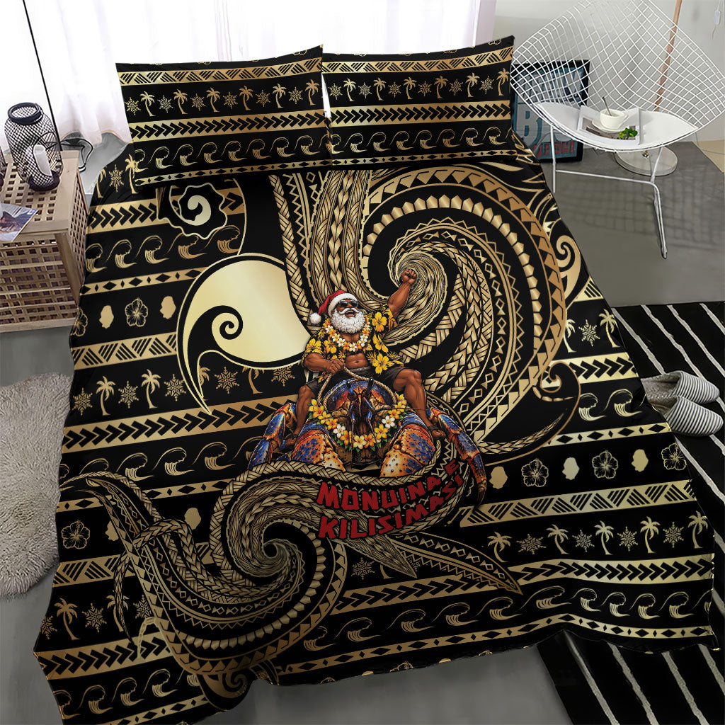 Niue Christmas Bedding Set Santa Riding Coconut Crab DT05 - Polynesian Pride
