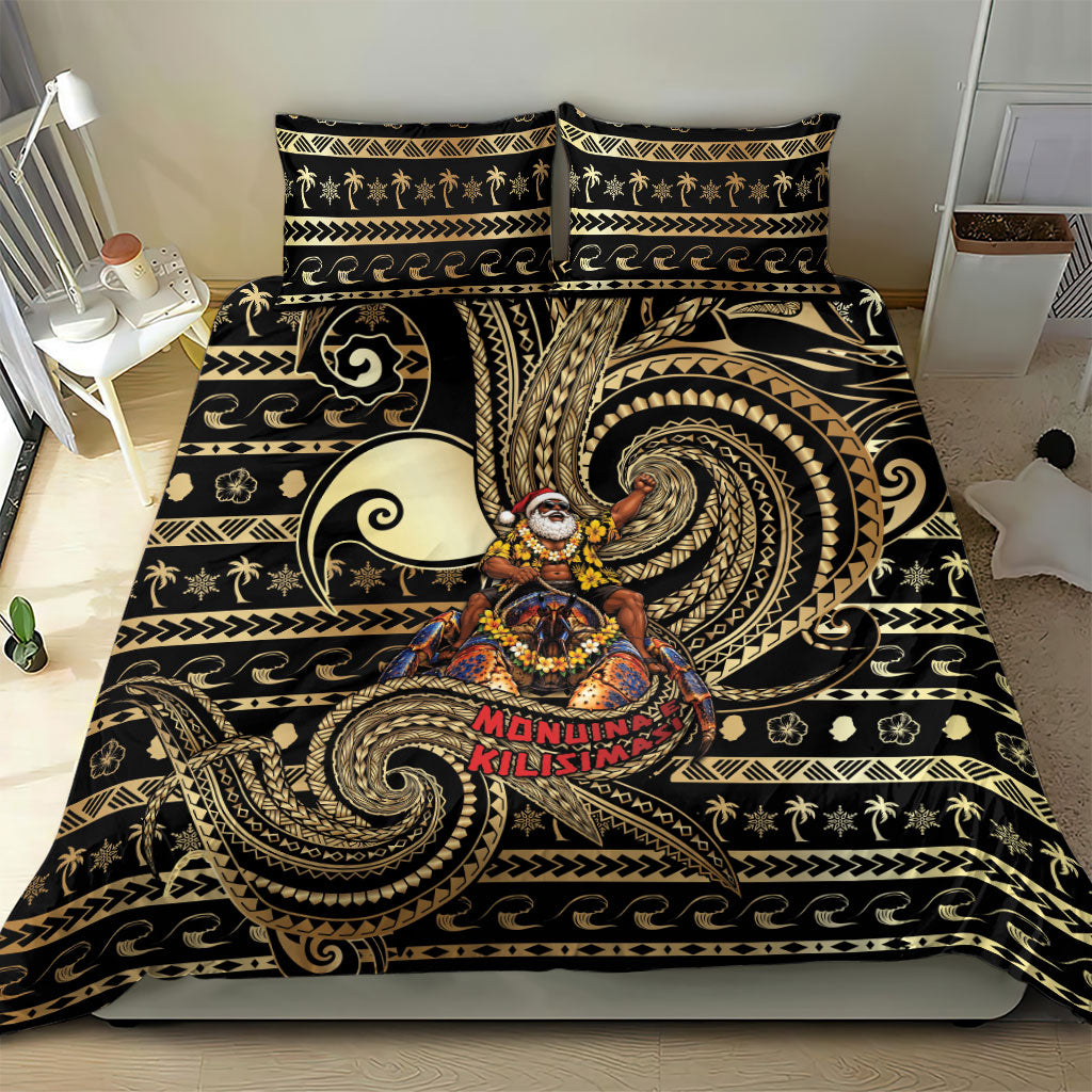 Niue Christmas Bedding Set Santa Riding Coconut Crab DT05 - Polynesian Pride