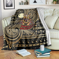 Niue Christmas Blanket Santa Riding Coconut Crab DT05 Gold - Polynesian Pride