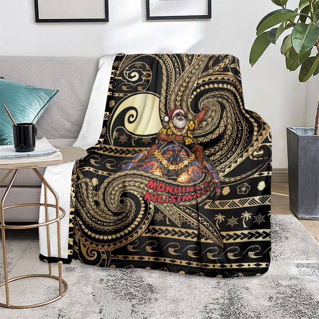 Niue Christmas Blanket Santa Riding Coconut Crab DT05 - Polynesian Pride