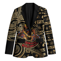 Niue Christmas Blazer Santa Riding Coconut Crab DT05 Unisex Gold - Polynesian Pride