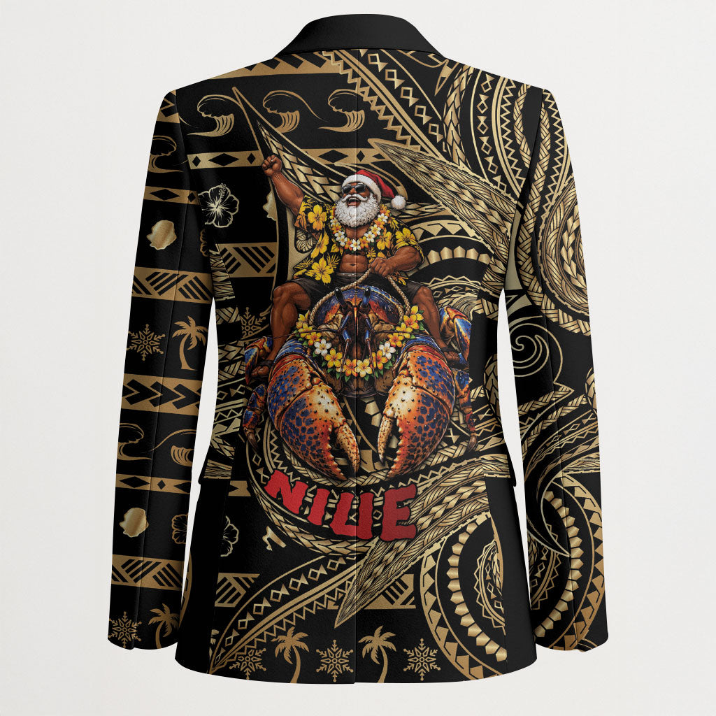 Niue Christmas Blazer Santa Riding Coconut Crab DT05 - Polynesian Pride