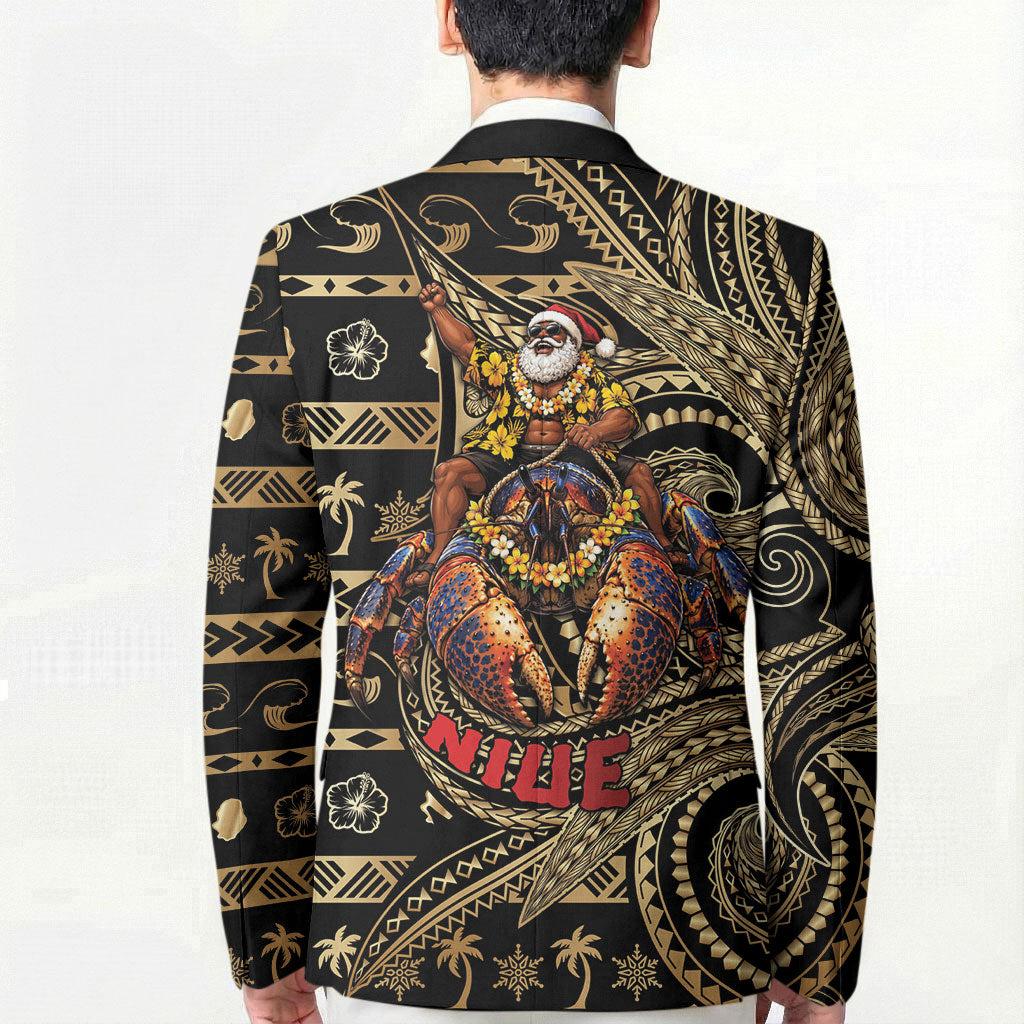 Niue Christmas Blazer Santa Riding Coconut Crab DT05 - Polynesian Pride