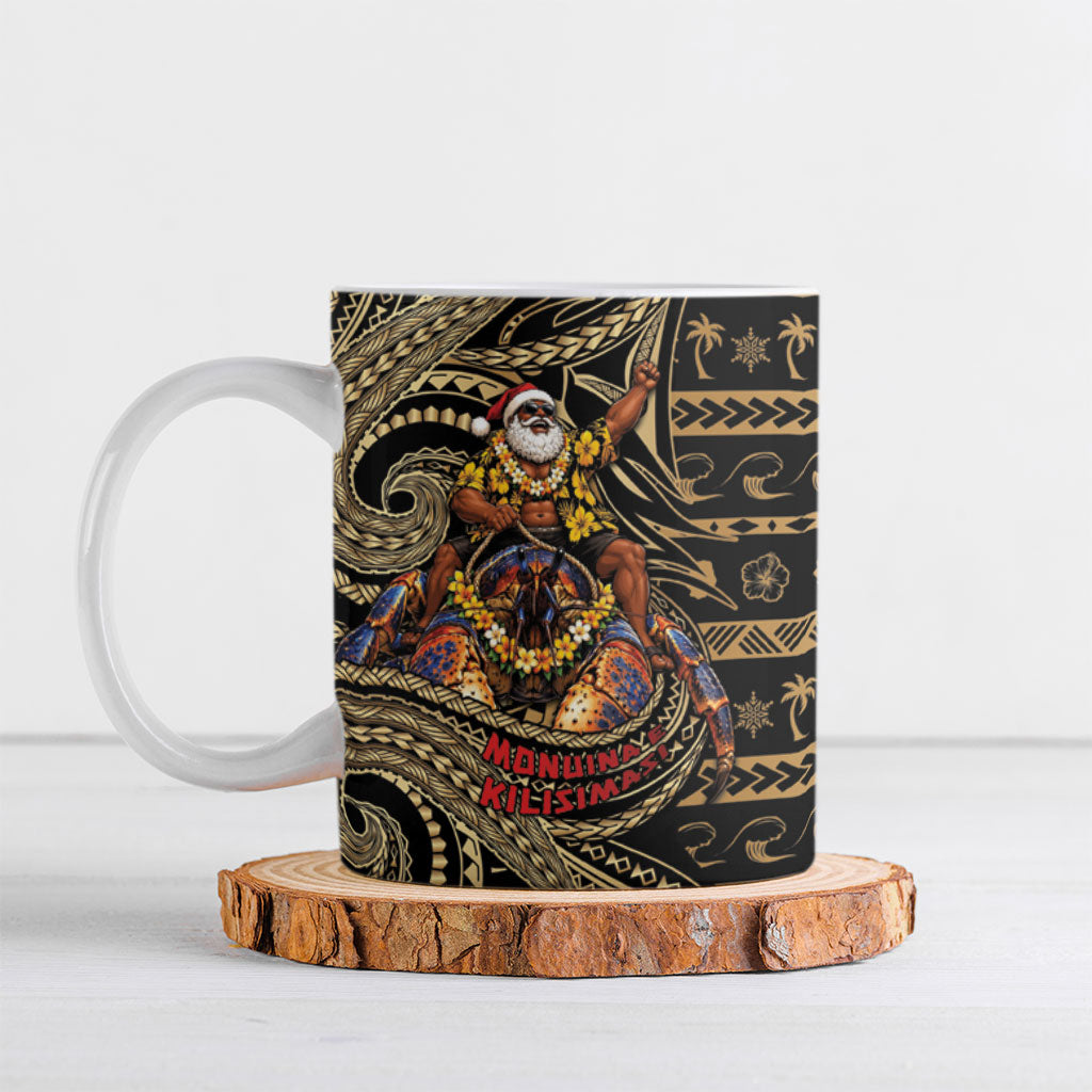 Niue Christmas Ceramic Mug Santa Riding Coconut Crab