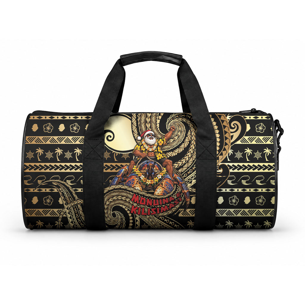 Niue Christmas Duffle Bag Santa Riding Coconut Crab DT05 One size Gold - Polynesian Pride