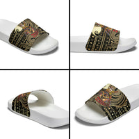 Niue Christmas Slide Sandals Santa Riding Coconut Crab DT05 - Polynesian Pride