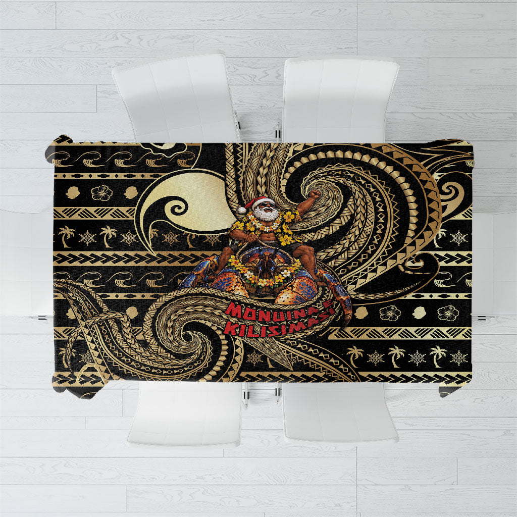 Niue Christmas Tablecloth Santa Riding Coconut Crab