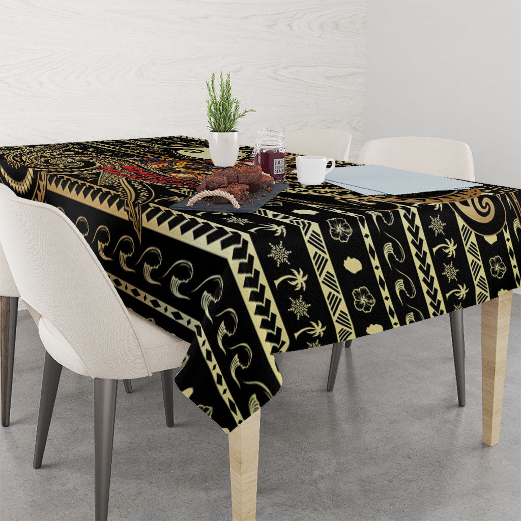 Niue Christmas Tablecloth Santa Riding Coconut Crab DT05 - Polynesian Pride