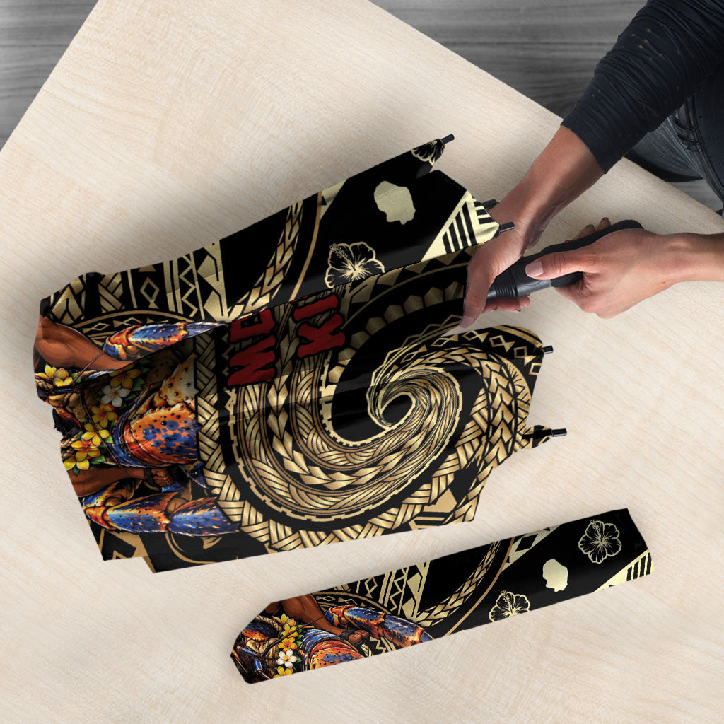 Niue Christmas Umbrella Santa Riding Coconut Crab DT05 - Polynesian Pride