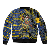 Tokelau Christmas Bomber Jacket Santa Riding Sea Turtle DT05 - Polynesian Pride