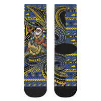 Tokelau Christmas Crew Socks Santa Riding Sea Turtle DT05 - Polynesian Pride