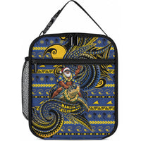 Tokelau Christmas Lunch Bag Santa Riding Sea Turtle DT05 10.2 × 8.3 × 4.3 inch Navy - Polynesian Pride