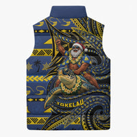 Tokelau Christmas Sleeveless Puffer Jacket Santa Riding Sea Turtle DT05 - Polynesian Pride