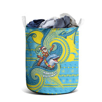 Tuvalu Christmas Laundry Basket Santa Riding Ocean Dolphin DT05 - Polynesian Pride