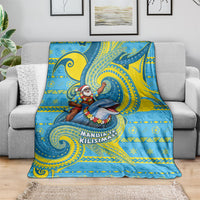 Tuvalu Christmas Blanket Santa Riding Ocean Dolphin DT05 - Polynesian Pride