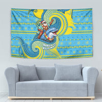 Tuvalu Christmas Tapestry Santa Riding Ocean Dolphin DT05 - Polynesian Pride