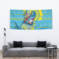 Tuvalu Christmas Tapestry Santa Riding Ocean Dolphin DT05 - Polynesian Pride