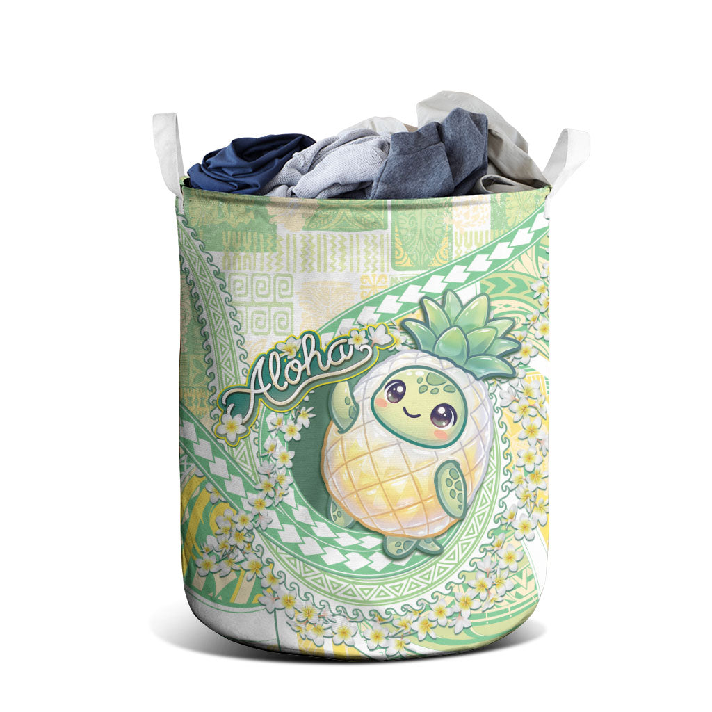 Hawaii Pineapple Laundry Basket Cute Cosplay Turtle Plumeria Spiral DT05 - Polynesian Pride