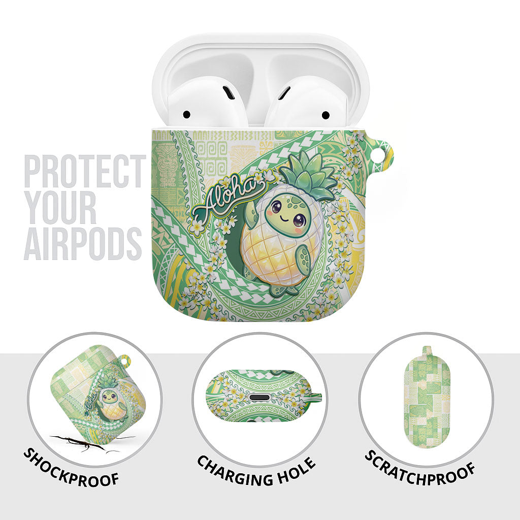 Hawaii Pineapple AirPods Case Cute Cosplay Turtle Plumeria Spiral DT05 - Polynesian Pride