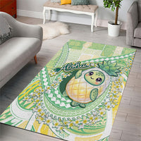 Hawaii Pineapple Area Rug Cute Cosplay Turtle Plumeria Spiral DT05 - Polynesian Pride