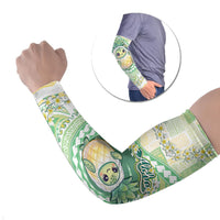 Hawaii Pineapple Arm Sleeves Cute Cosplay Turtle Plumeria Spiral DT05 Set of 2 Mint - Polynesian Pride
