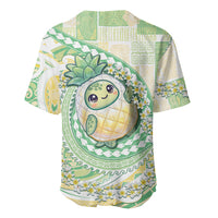 Hawaii Pineapple Baseball Jersey Cute Cosplay Turtle Plumeria Spiral DT05 - Polynesian Pride