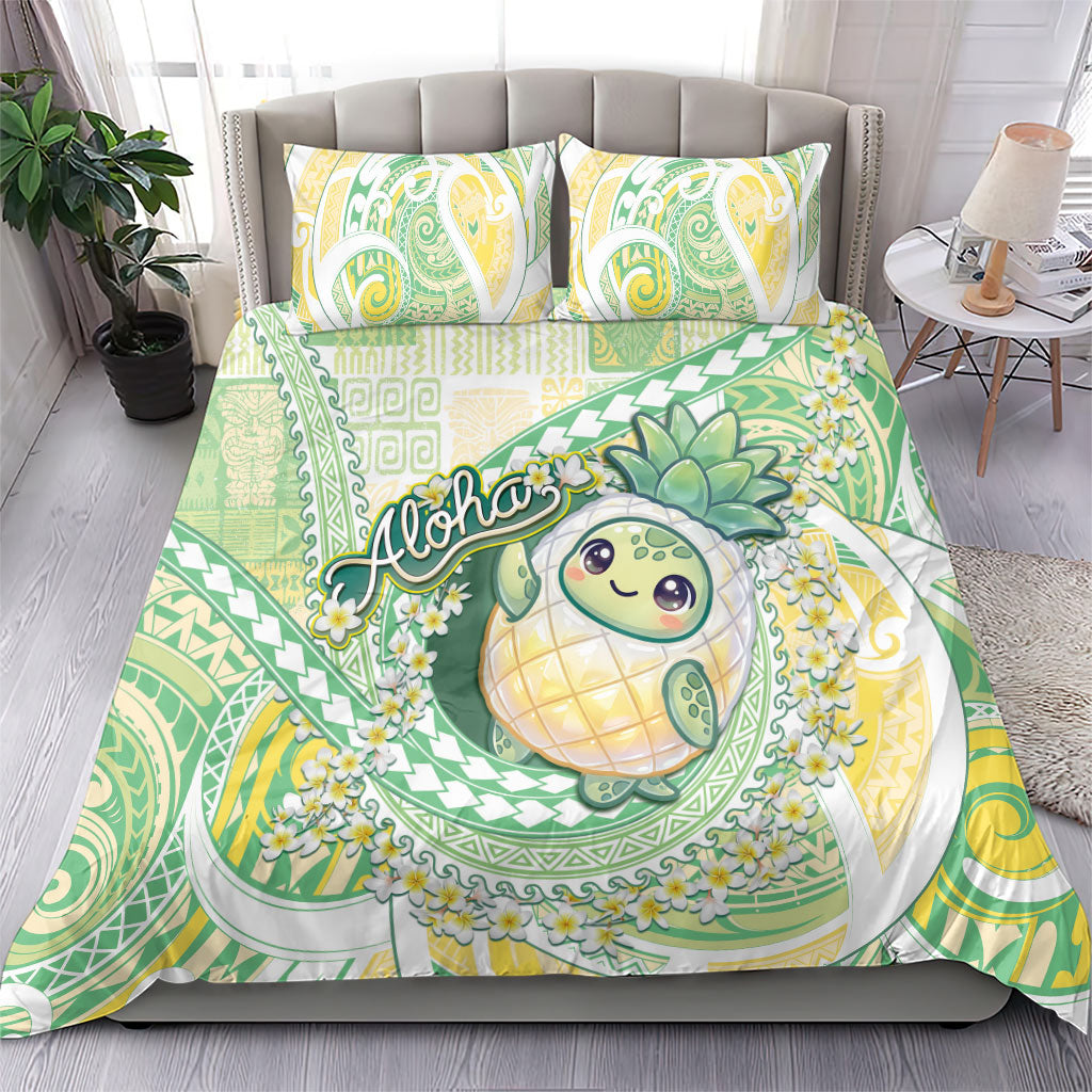 Hawaii Pineapple Bedding Set Cute Cosplay Turtle Plumeria Spiral DT05 - Polynesian Pride