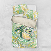 Hawaii Pineapple Bedding Set Cute Cosplay Turtle Plumeria Spiral DT05 US Twin 172cm x 218cm Mint - Polynesian Pride