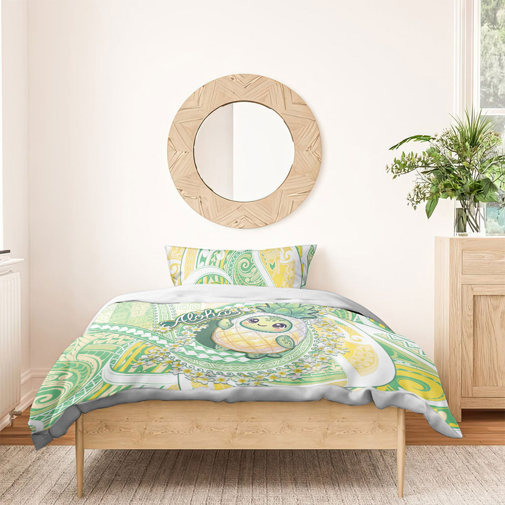 Hawaii Pineapple Bedding Set Cute Cosplay Turtle Plumeria Spiral DT05 - Polynesian Pride