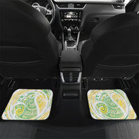 Hawaii Pineapple Car Mats Cute Cosplay Turtle Plumeria Spiral DT05 Set 2pcs - Back Mint - Polynesian Pride