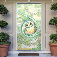 Hawaii Pineapple Door Cover Cute Cosplay Turtle Plumeria Spiral DT05 Mint - Polynesian Pride