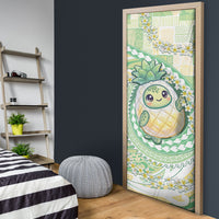 Hawaii Pineapple Door Cover Cute Cosplay Turtle Plumeria Spiral DT05 - Polynesian Pride