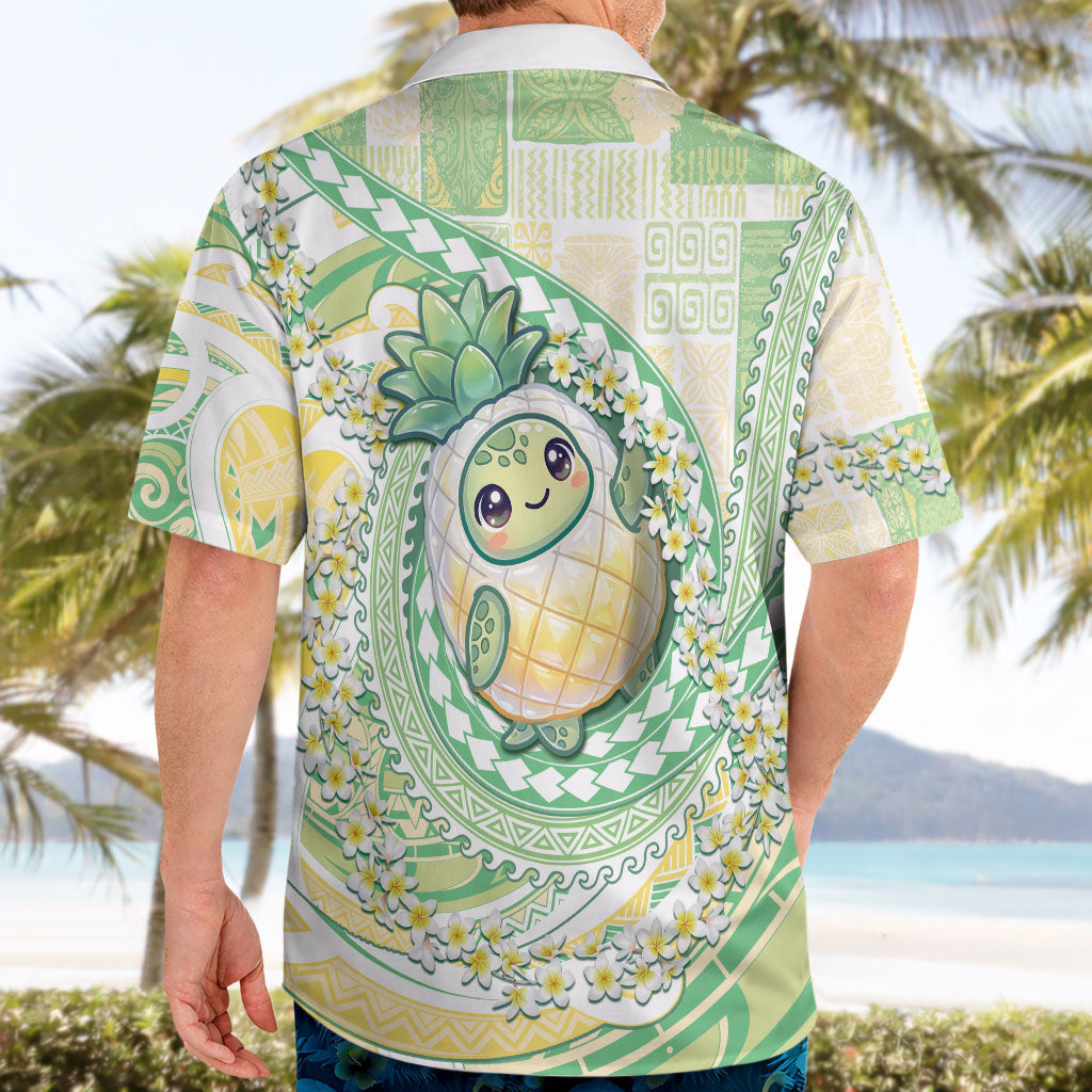 Hawaii Pineapple Hawaiian Shirt Cute Cosplay Turtle Plumeria Spiral DT05 - Polynesian Pride