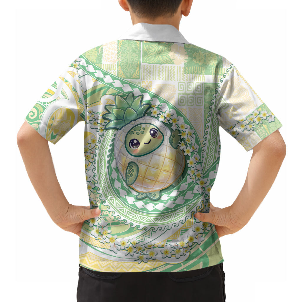 Hawaii Pineapple Hawaiian Shirt Cute Cosplay Turtle Plumeria Spiral DT05 - Polynesian Pride
