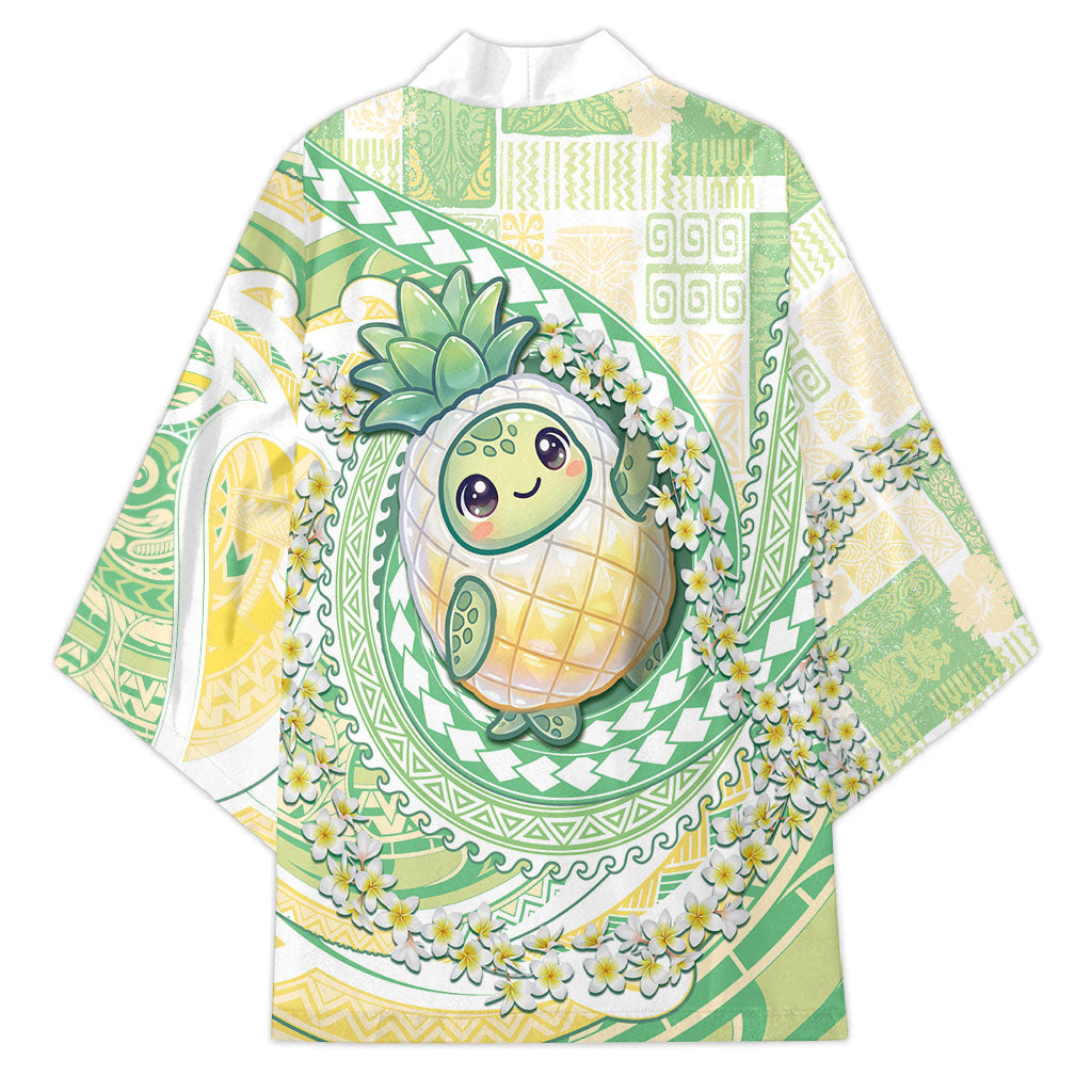 Hawaii Pineapple Kimono Cute Cosplay Turtle Plumeria Spiral DT05 - Polynesian Pride