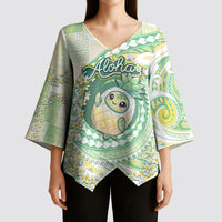 Hawaii Pineapple Kimono Sleeve Blouse Cute Cosplay Turtle Plumeria Spiral DT05 - Polynesian Pride