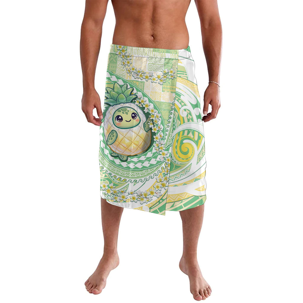 Hawaii Pineapple Lavalava Cute Cosplay Turtle Plumeria Spiral DT05 Mint - Polynesian Pride