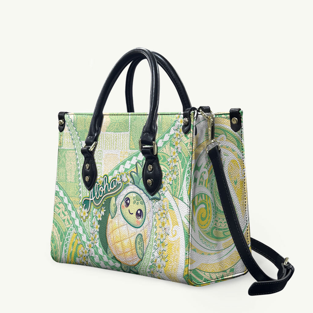 Hawaii Pineapple Leather Bag Cute Cosplay Turtle Plumeria Spiral