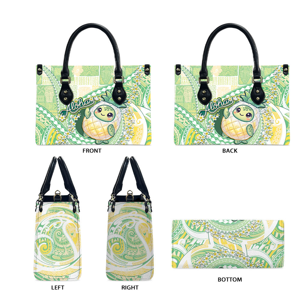 Hawaii Pineapple Leather Bag Cute Cosplay Turtle Plumeria Spiral DT05 - Polynesian Pride